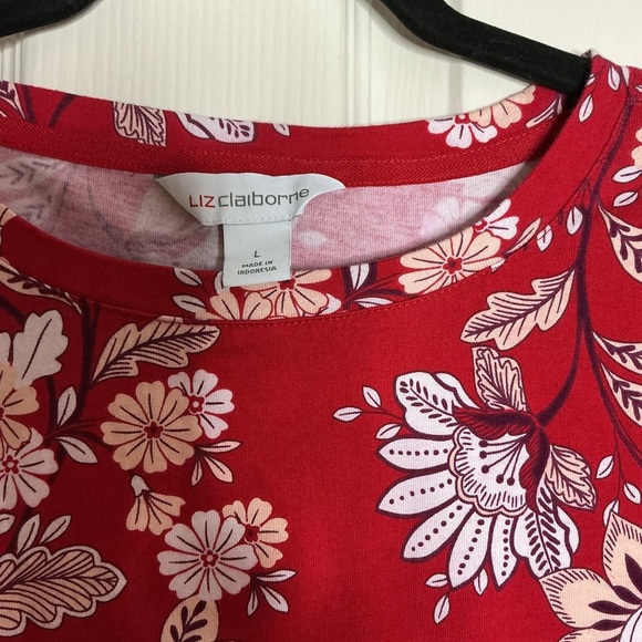 Liz Claiborne Red Boxy Blouse - Picture 4 of 7